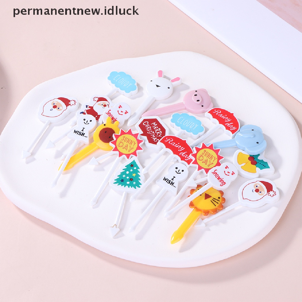 Tusuk Gigi Buah / Kue Bentuk Kartun Hewan Bahan Plastik Food Grade Untuk Anak