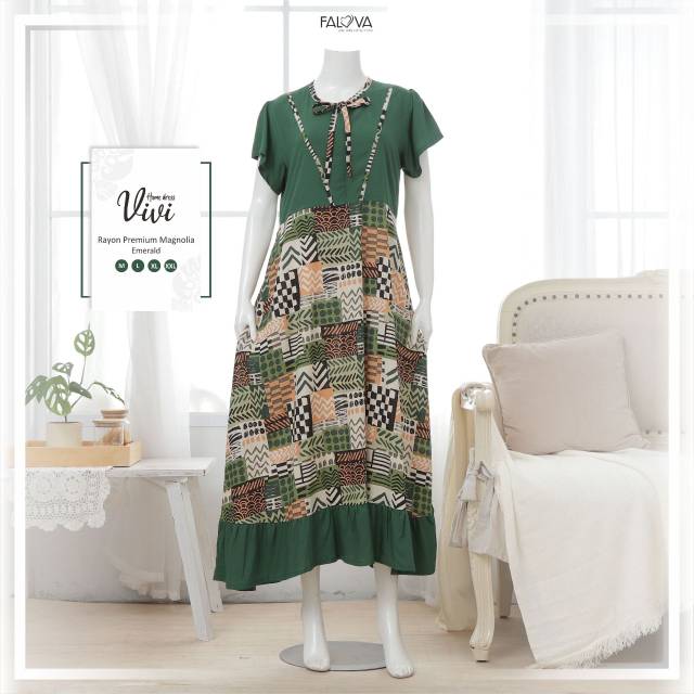 Homedress Pendek Vivi by Falova Daster Vivi Falova