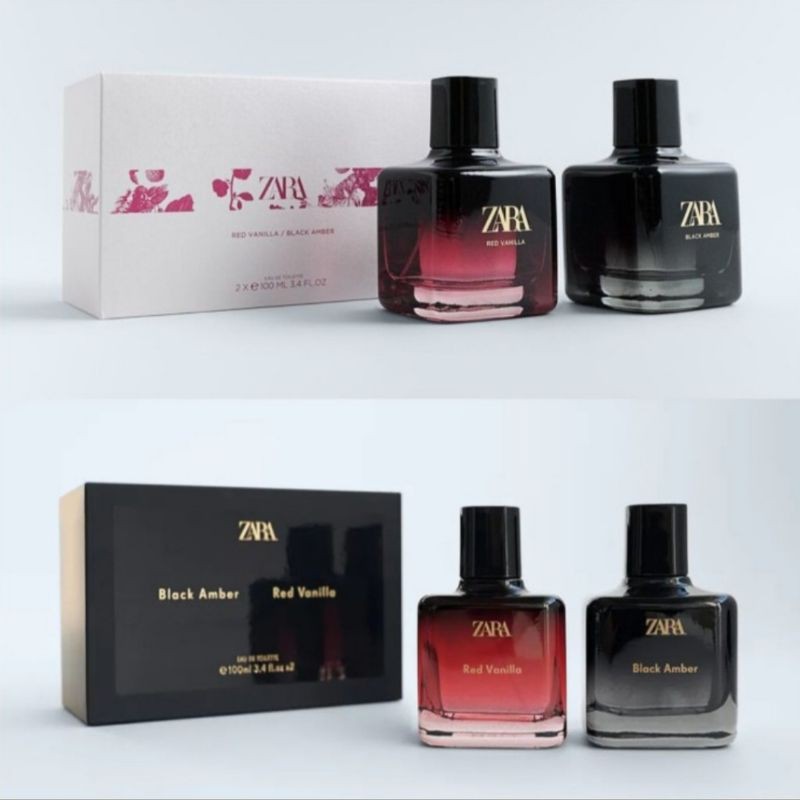 Paketan Parfum Zara Red dan Amber black Original