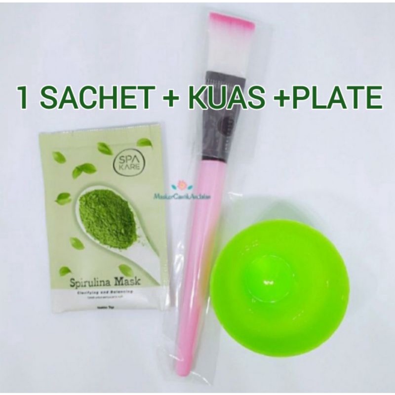 Masker Wajah Spirulina Spakare Ecer 1 SACHET/Spakare Spirulina Tiens/Spakare Spirulina Mask