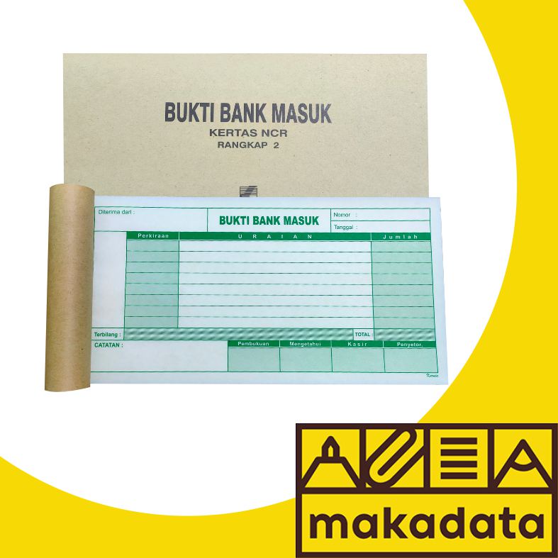 

BUKTI BANK MASUK 1/3 FOLIO 2 RANGKAP 25 LEMBAR KURNIA (1PCS) MURAH