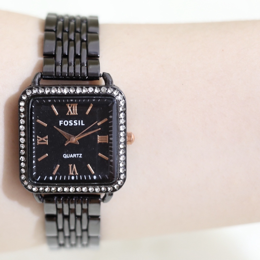 Jam tangan GUESS rantai wanita fashion cewek termurah grosir ecer stainless GR001-FS004 GOLD
