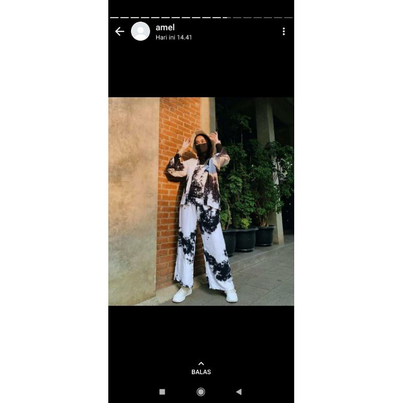 KAIN SHIBORI/ TIEDYE PUTIH HITAM