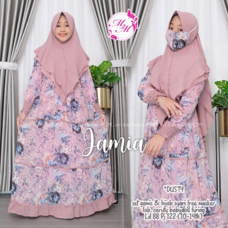 GAMIS REMAJA / GAMIS TEEN JAMIA SET JILBAB FREE MASKER