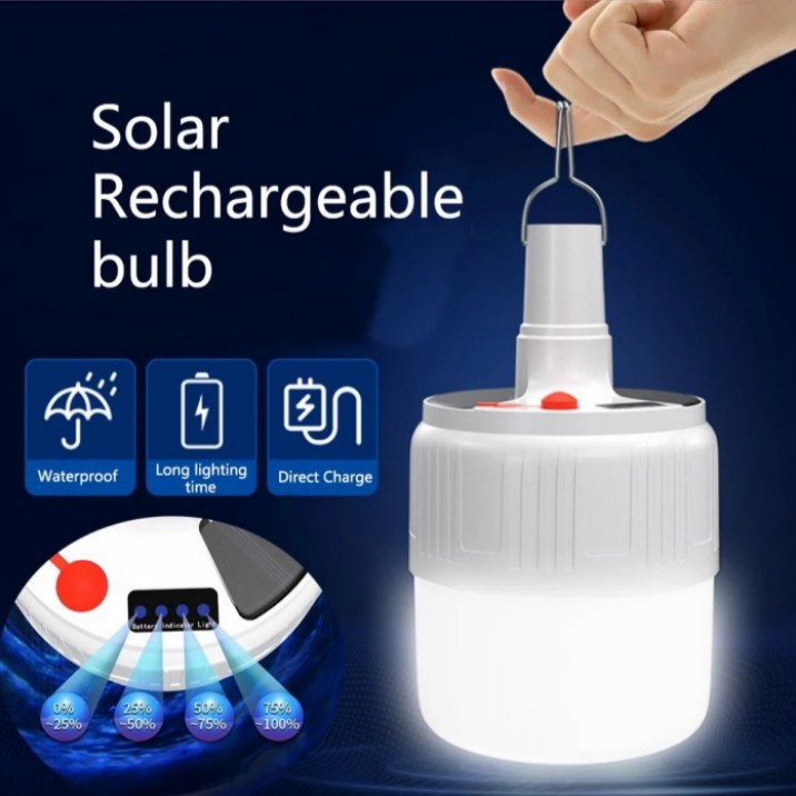 Lampu Solar Emergency Charging Lamp SL-42 45W Lampu Tenda Camping Bahan ABS / Lampu Emergency Solar 45 watt Panel Surya 3D LED Hemat Energi Rechargeable High Quality / Lampu Darurat Super Terang Hemat Energi Tahan Lama 220V