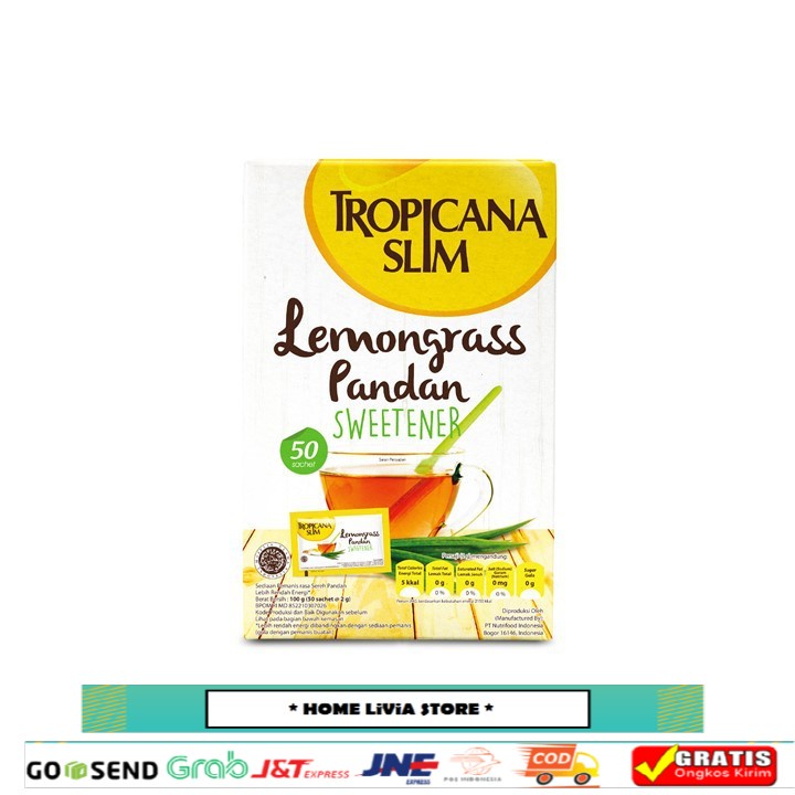 

Tropicana Slim Sweetener Lemongrass Pandan 50sch - Pemanis untuk Bantu Batasi Gula