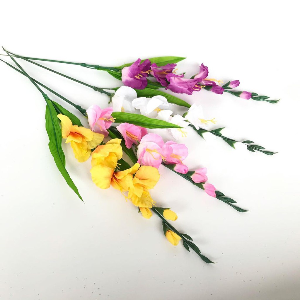 BUNGA GLADIOL -  - bunga artificial /artifisial bunga plastik hiasan rumah home decor shabby lovers