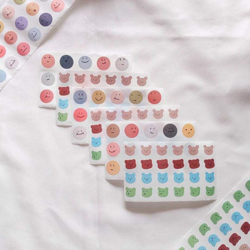 

Sticker Washi Tape Share 10 cm | stiker dinding smiley beruang lucu untuk scrapbook bujo jurnal