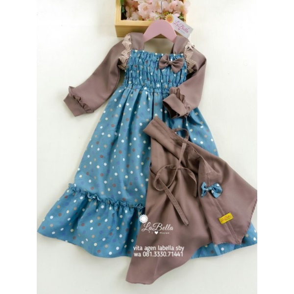 GAMIS ANAK LABELLA AMORA MILO HANYA SIZE 3-4 TAHUN
