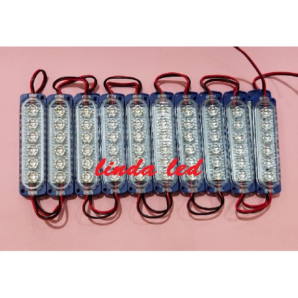 LAMPU LED MODUL STRIP 6MATA 12 VOLT SMD 2835 10425 12VOLT WATERPROOF VARIASI MOTOR MOBIL 6 MATA 12V