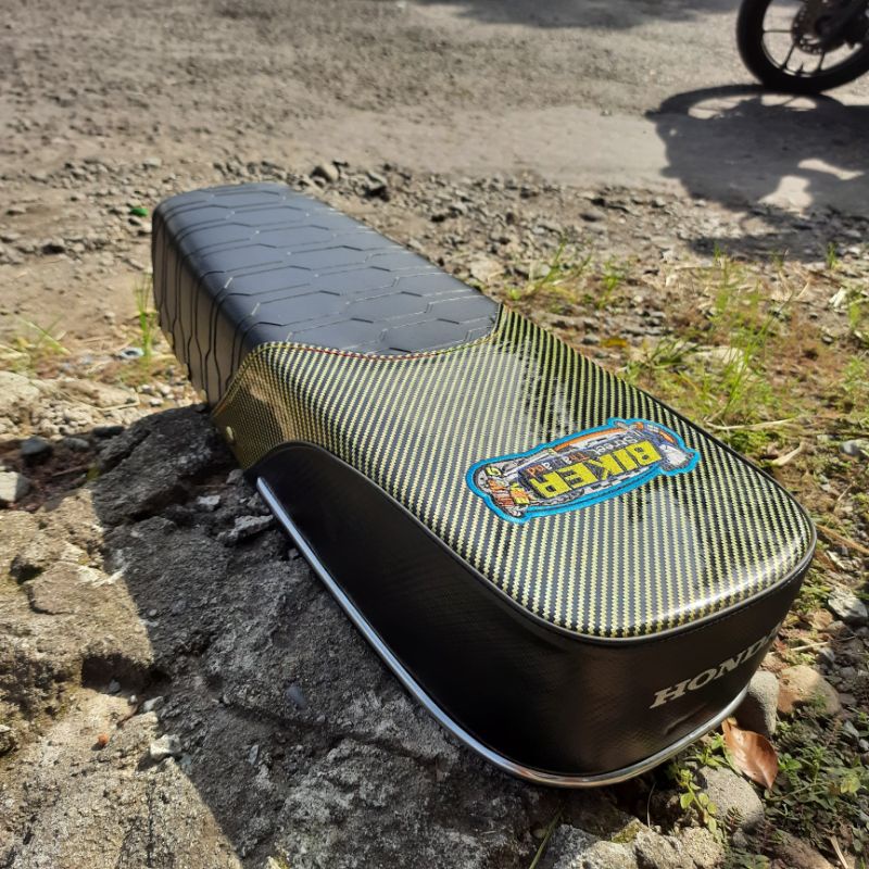 JOK CB RACING KARBON GOLD BUSA FULL PRES JOK CB KULIT RACING MODIFIKASI CB GL MEGAPRO TIGER