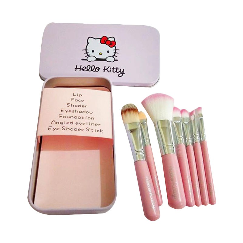 Kuas Set Hello Kitty 7 / Kuas Kitty / Kualitas Oke Bulu Halus