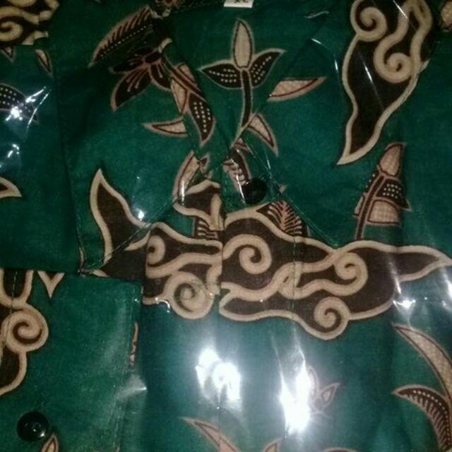 Set Batik Tradisional Couple Tunik Batik-blouse Batik-kemeja Batik Pria Motif Bambu Mega Mendung