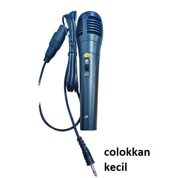 Mic Karaoke Kabel Colokan Besar &amp; Colokan Kecil Untuk Speaker Grosir