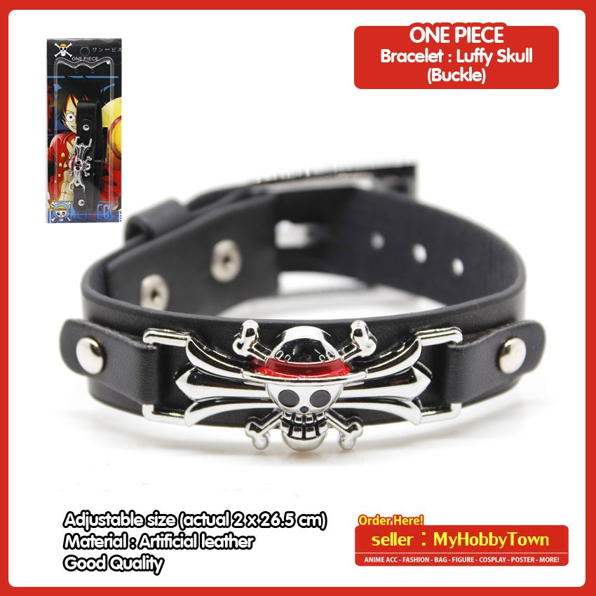 Gelang Anime One Piece : Monkey D. Luffy Skull Buckle