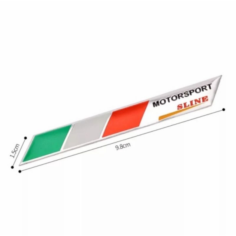 Stiker Emblem Mobil Bendera ITALI ITALY Bahan Aluminium