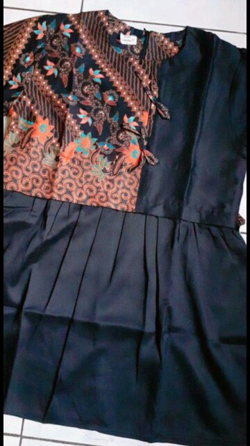 Tey-17 Batik Wanita Asj Sa Hrb026 Kenongo Kemeja Tosca Pendek