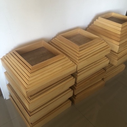 Hantaran Kayu 25x25cm Plus Tutup Akrilik Box Kotak Seserahan Hantaran Kayu Sama Sisi