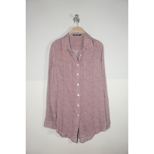 Blous Isuga Merah Bata Semi Tunik