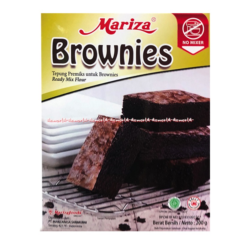 Mariza Brownies 200gr Tepung Premiks Instan Bronies Kue Ultah Membuat Kue Brownis Kukus Panggang