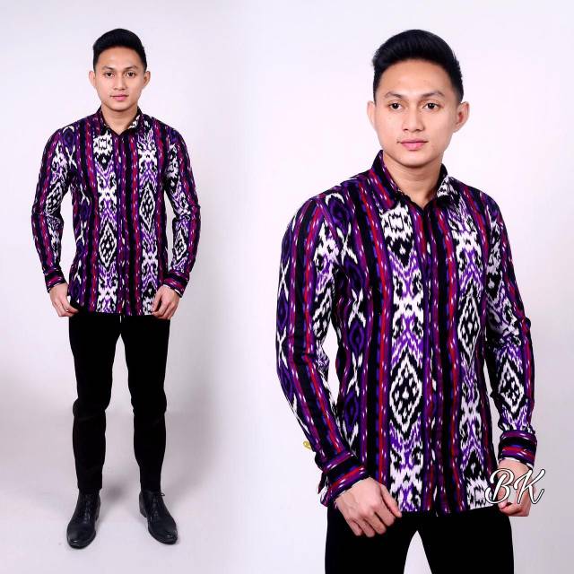 KEMEJA BATIK MOTIF SONGKET - BATIK LUKOJOYO - SERAGAM BATIK KANTOR SEKOLAH GURU NASIONAL