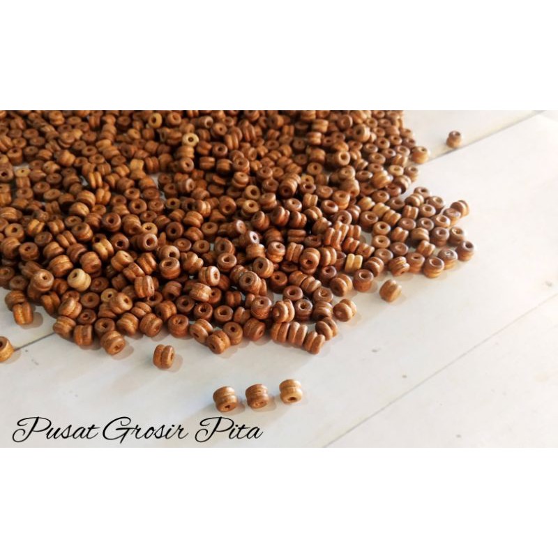 50 gram Mote Kayu Yoyo 5 mm | Pusat Grosir Pita | PGP