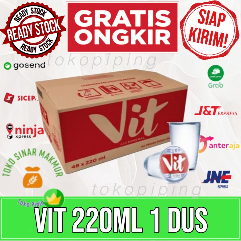 

VIT Air Mineral 220ml 1 Dus isi 48 Gelas