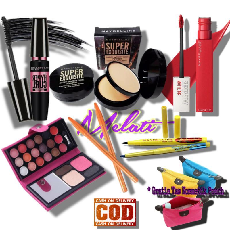 Paket Maybelline / Paket Kosmetik / Paket Kecantikan Wanita / Make Up Kecantikan Murah / Make Up Wanita / Paket Kosmetik Murah / Kosmetik / Kecantikan