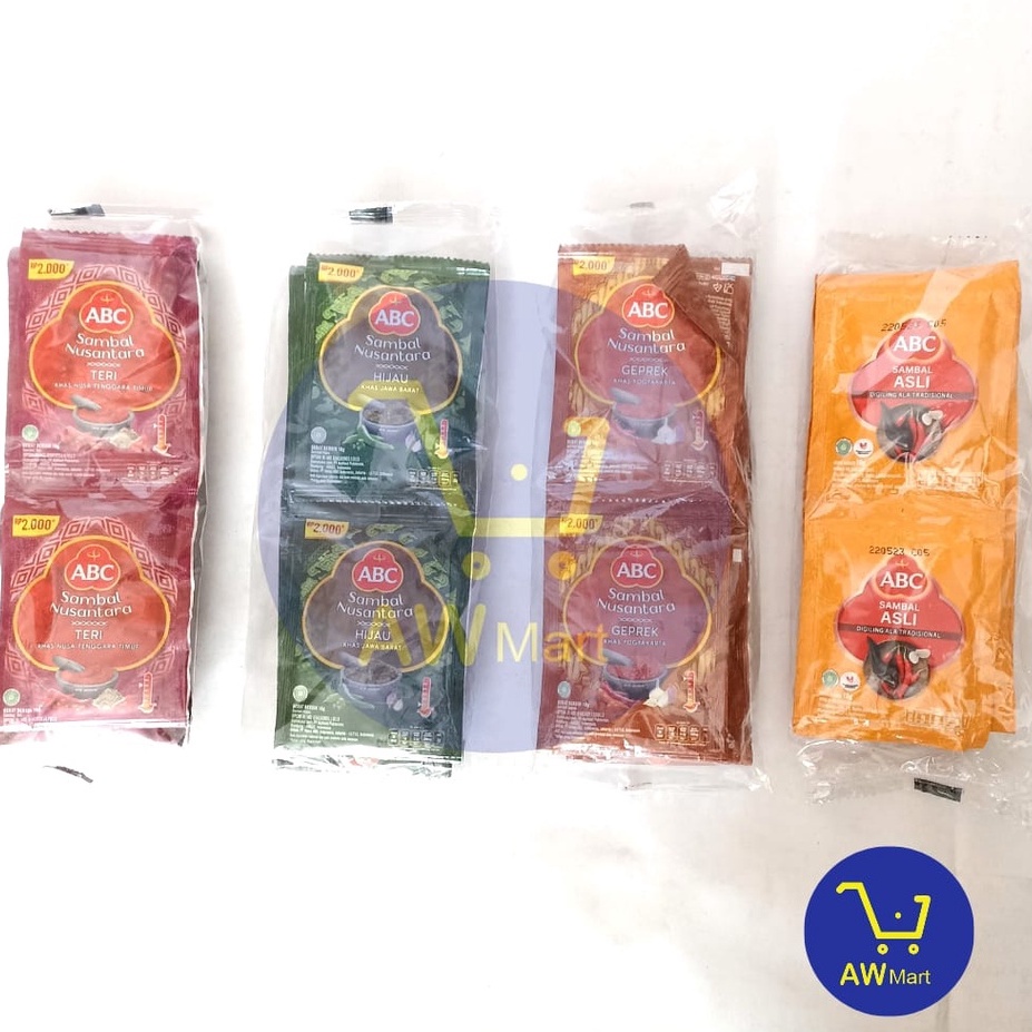 ABC SAMBAL RENCENG - ALL VARIAN - SAMBAL ASLI, HIJAU, GEPREK, TERI