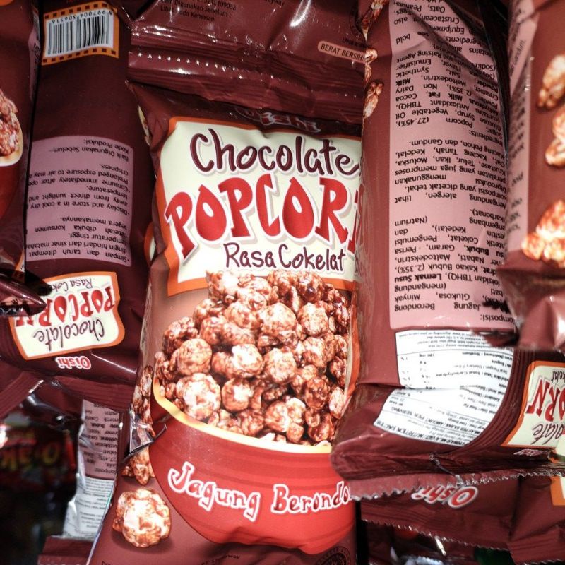 popcorn rasa cokelat jagung berondong karamel