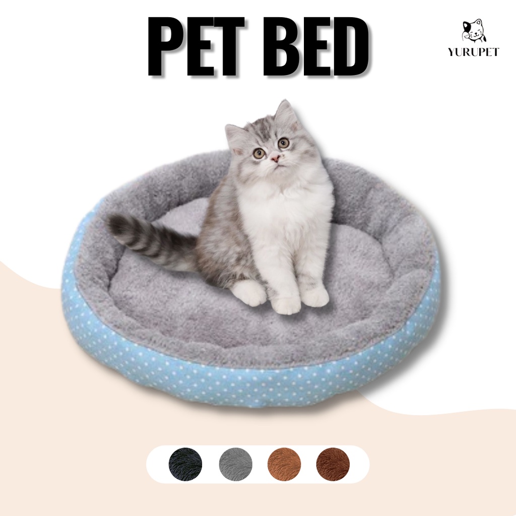 Pet Bed Tempat Tidur Kucing Bulatan Lebar Kasur Hewan Peliharaan