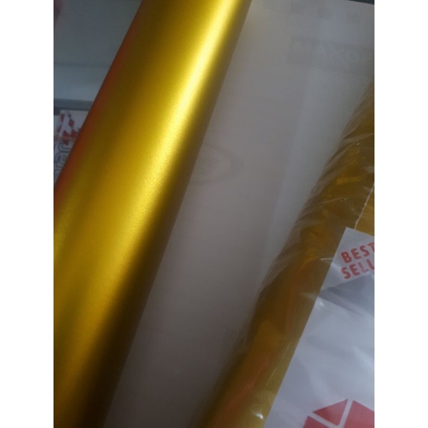 [ MAX DECAL SATIN ] SKOTLET MOTOR KUNING METALIC DOV 50CM X 1M