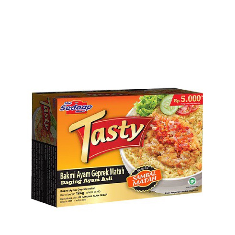 Jual Sedaap Tasty Mie Instan Bakmi Ayam Geprek Bag 124 Gr Shopee