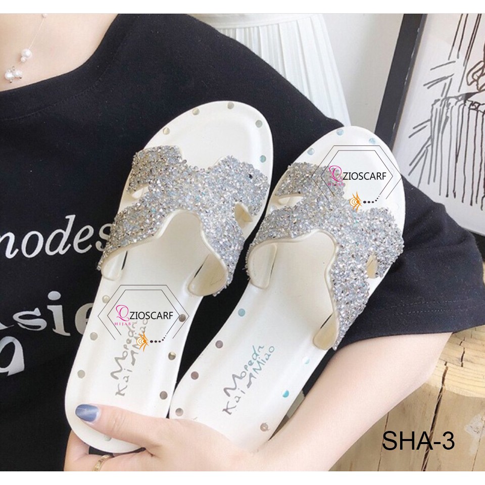 (COD) SHA SANDAL  WANITA FLAT / SLIP SANDAL WANITA TERLARIS