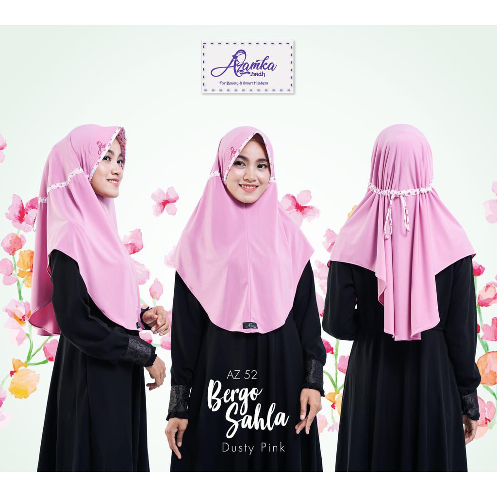 BERGO SAHLA AZAMKA HIJAB / JILBAB INSTAN SERUT MOTIF