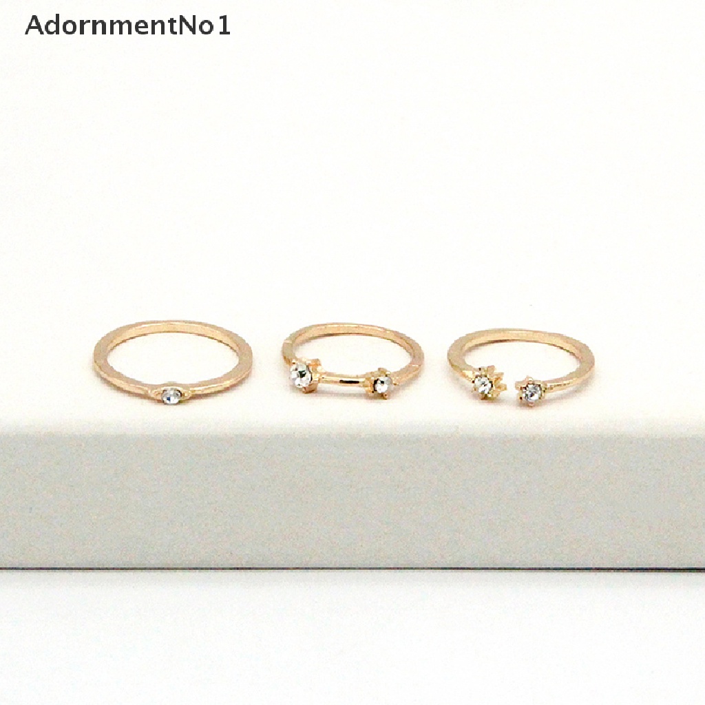 (AdornmentNo1) 9pcs / set Cincin Gaya Bohemian Bentuk Bulan / Bintang Untuk Wanita