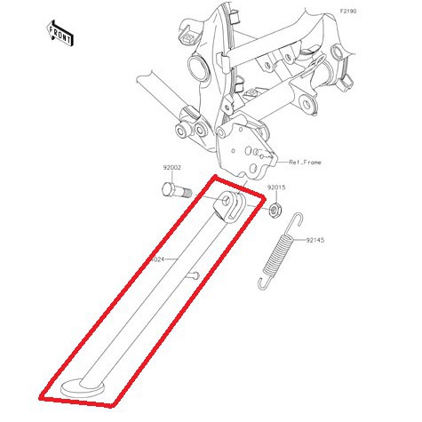 Standar Samping KLX L Original Kawasaki