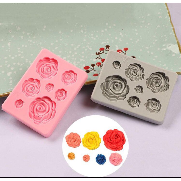 cetakan fondant bunga mawar