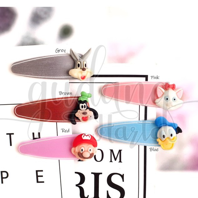 Jepit Rambut BB Karakter 3D Hairclip Kartun Unik GH 200228