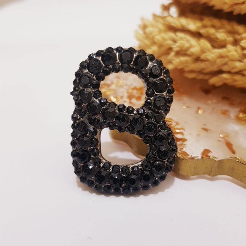 Brooch Buttonscarves KW / Bross Buttonscarves KW / Bross Button KW-010 Black