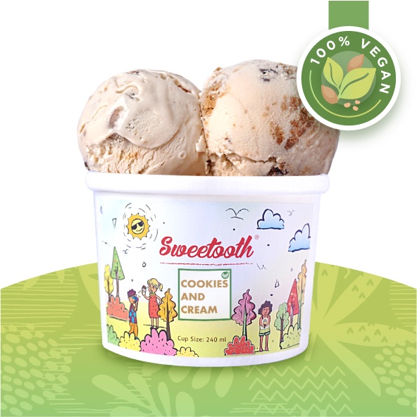 

Cookies & Cream Ice Cream Vegan (Cup 240 ml)