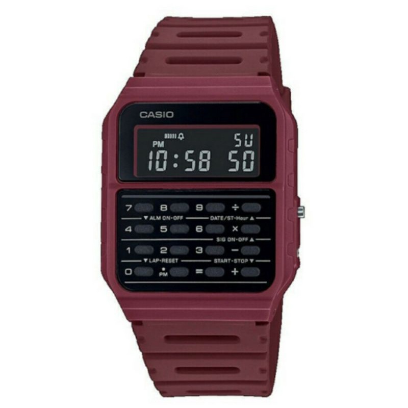 jam tangan casio kalkulator ca-53wf-4bdf jam tangan casio calculator original Merah garansi resmi