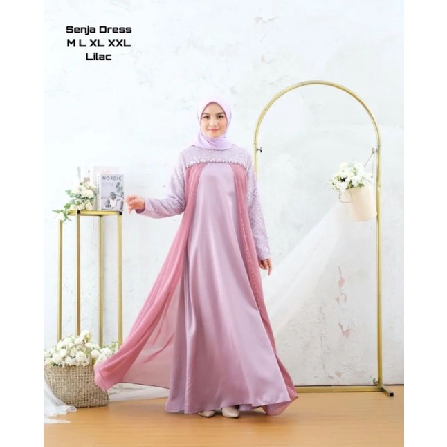 (COD) Gamis Dewasa Terbaru 2021 Senja Dress// Dress Moderen Terbaru