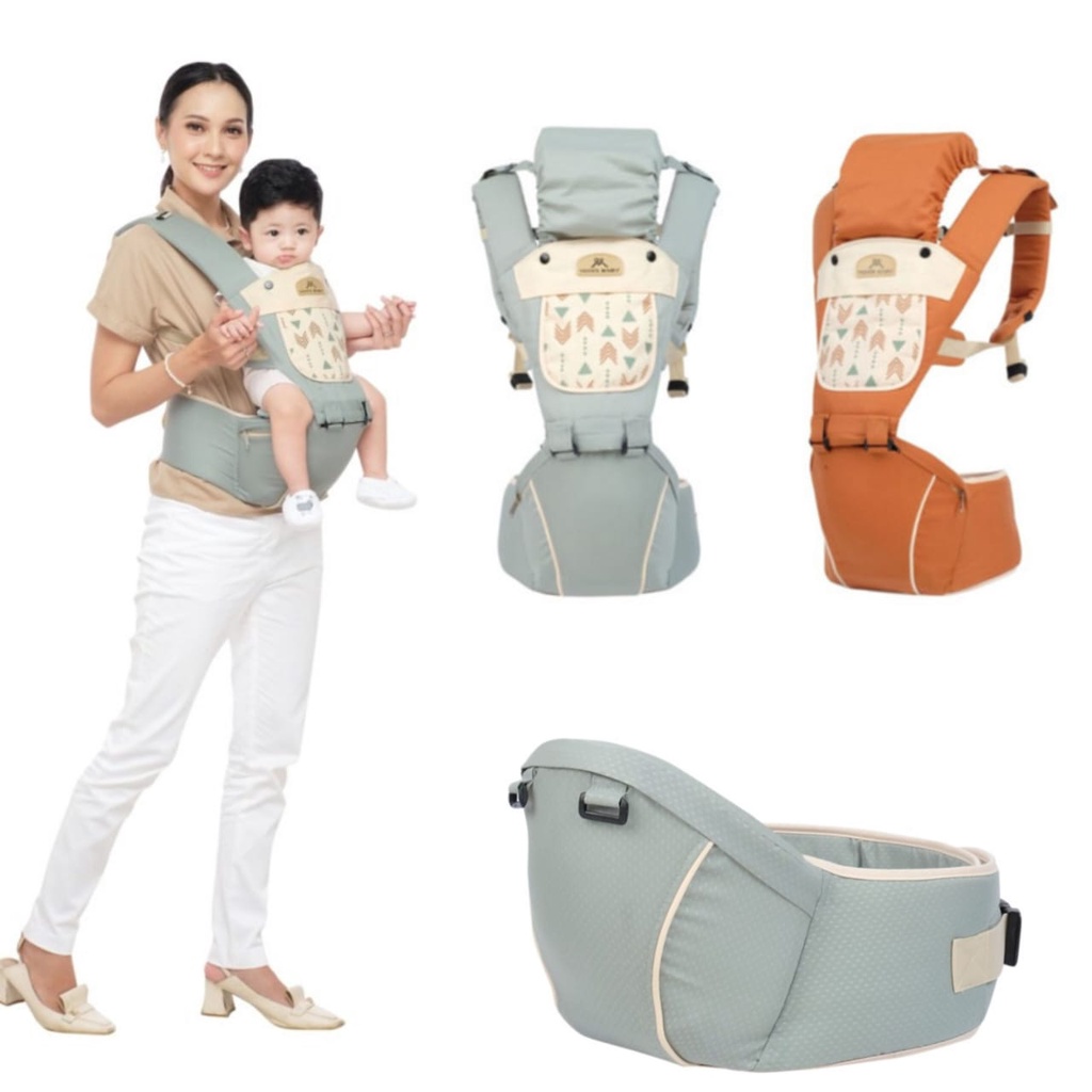 Gendongan Hipseat Moms Baby Indie MBG2041 Aurora MBG2039 Jardin MBG2036 Crayon MBG2035 Panna MBG2032