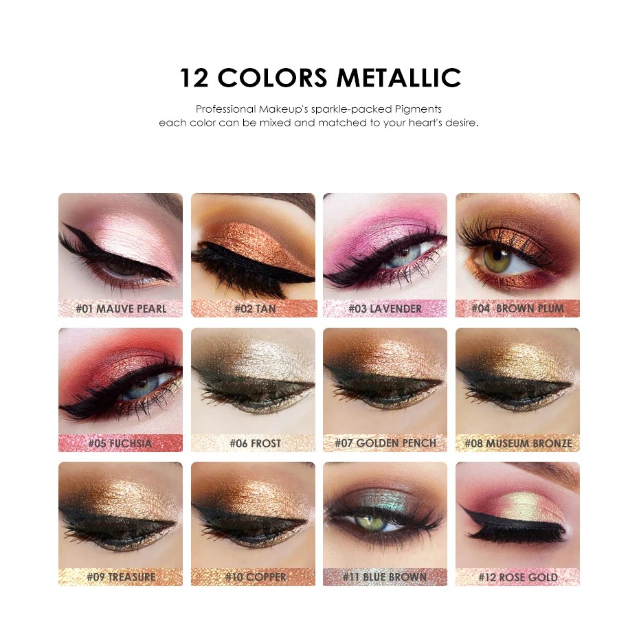 (READY&amp;ORI) Focallure Glitter Eyeshadow Tabur Loose Powder High Pigmented pigment 8 Color FA37 FA 37 Tabur Glitter