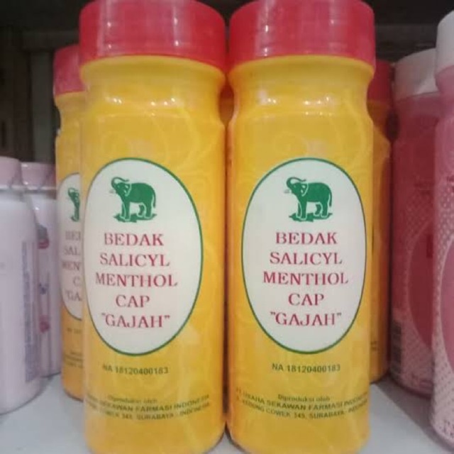 Bedak Gajah Salicyl / Salisil Mentol - Kulit Biang Keringat - Menthol