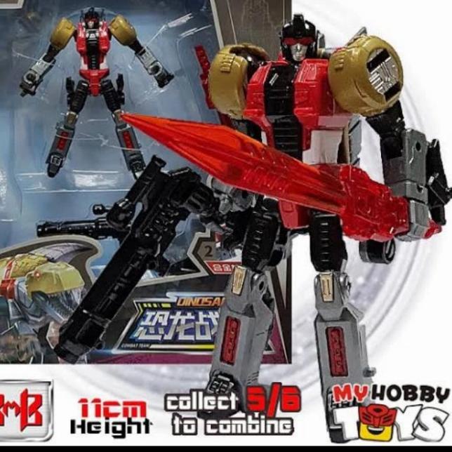 ✲ Dino Force Volcanicus Transformers Raptor Pink Robot - Abu-abu ✱