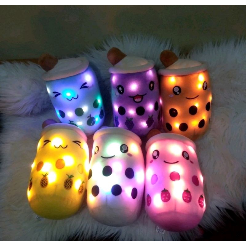 BONEKA BOBA LAMPU LED / BOBA Milk Tea LED Diameter 20cm / TINGGI 30 CM  Berlabel SNI