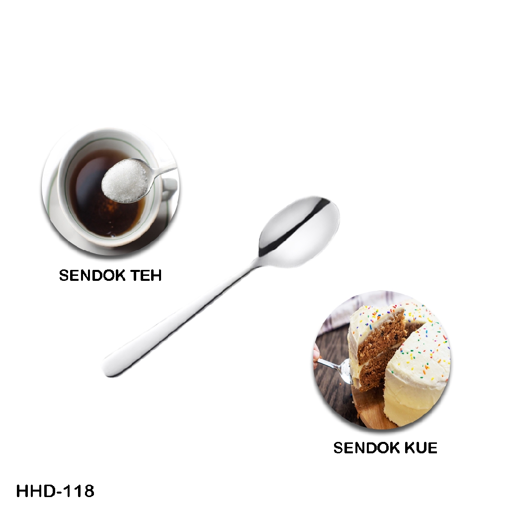 Sendok Teh Kopi Kecil Stainless Steel Tebal TEA SPOON Isi 6 Pcs