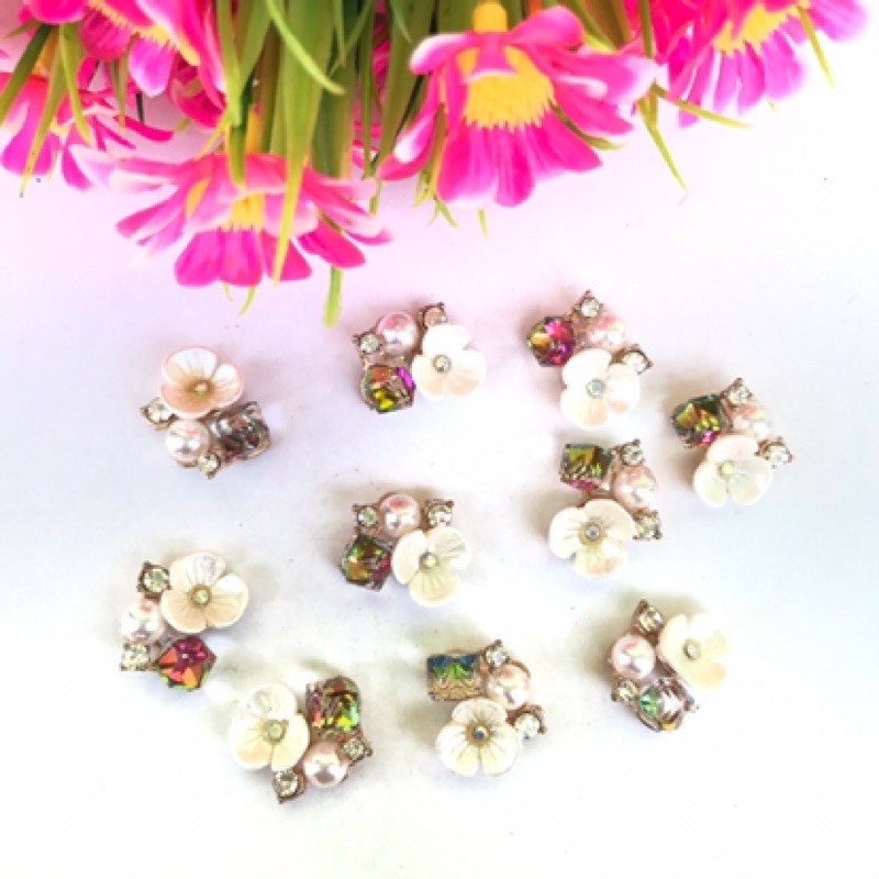 Chicory Flowers isi 1pcs Bahan Craft aksesoris Rambut bros Tasbih swarovski